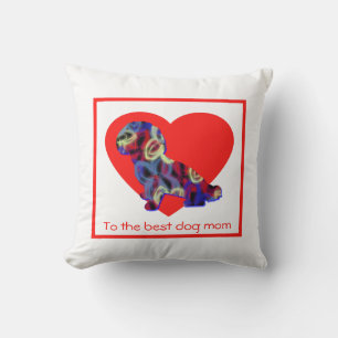 Almofada Shihpoo Silhouette Dog Red Heart Day