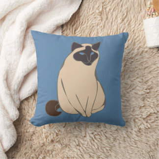 Almofada Siamese Cat Throw Pillow