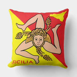 Almofada Sicília Sicília Bandeira do Travesseiro Sicília Tr