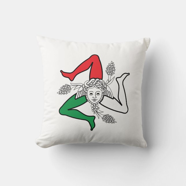 Almofada Sicilian Trinacria Medusa Design (Frente)