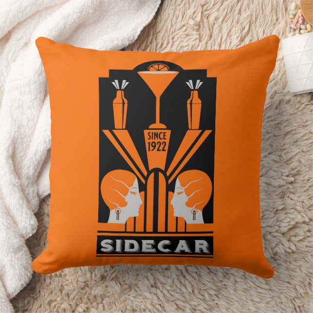 Almofada Sidecar Cocktail Art Deco (Cobertor)