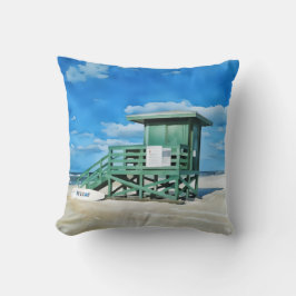 Almofada Siesta Key Green LifeGuard Tower Pillow