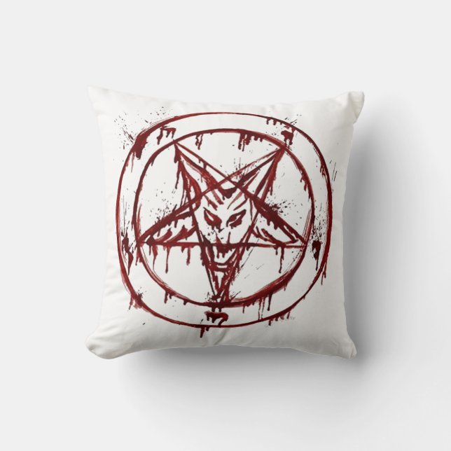 Almofada Sigil of Baphomet with Goat Head (Frente)