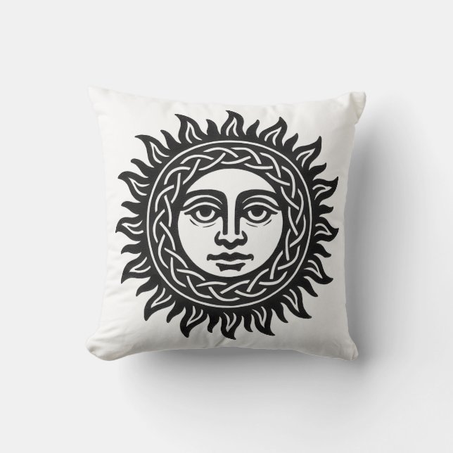 Almofada Sigilo Solar Visage – Camiseta Emblema do Sol Negr (Frente)