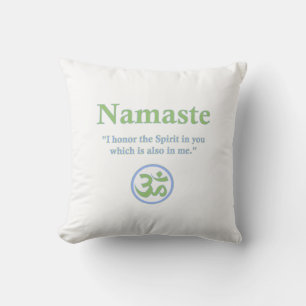 Almofada Significado de Namaste com símbolo do OM