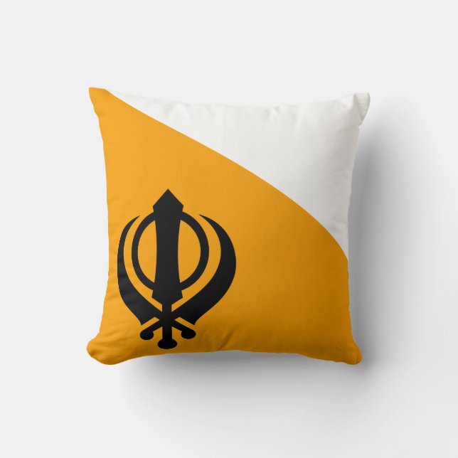 Almofada Sikhism santamente Nishan Sahib da bandeira do (Frente)