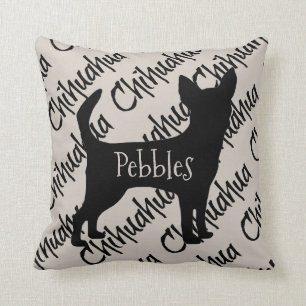 Almofada Silhouette de cachorro Chihuahua personalizado