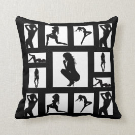 Almofada Silhouette de Sexy Woman
