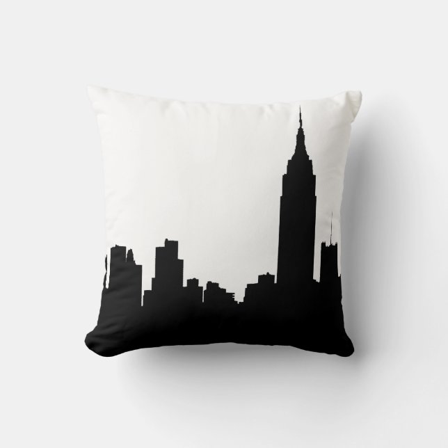 Almofada Silhouette Skyline NYC, Bldg Empire State #1 (Frente)