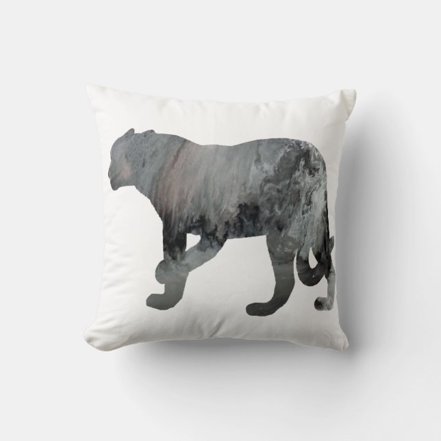 Almofada Silhueta abstrata de Jaguar (Frente)