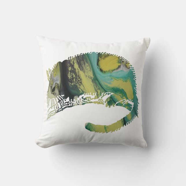 Almofada Silhueta abstrata do Dormouse (Frente)