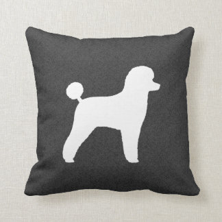 Almofada Silhueta Branca de Poodle