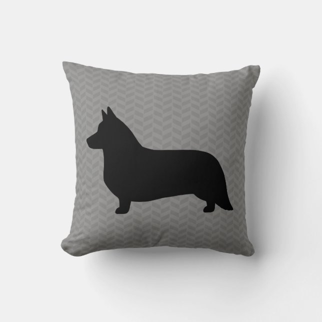 Almofada Silhueta Cardigan Welsh Corgi (Frente)