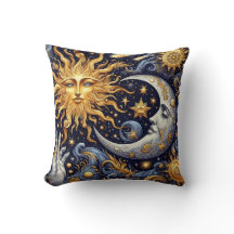 Silhueta Celestial Meia-Noite Sol e Lua