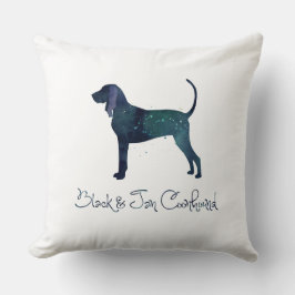 Almofada Silhueta de Aquarela Preta e Cretada