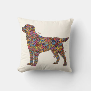 Almofada Silhueta de Borboleta do Labrador Retriever Dog
