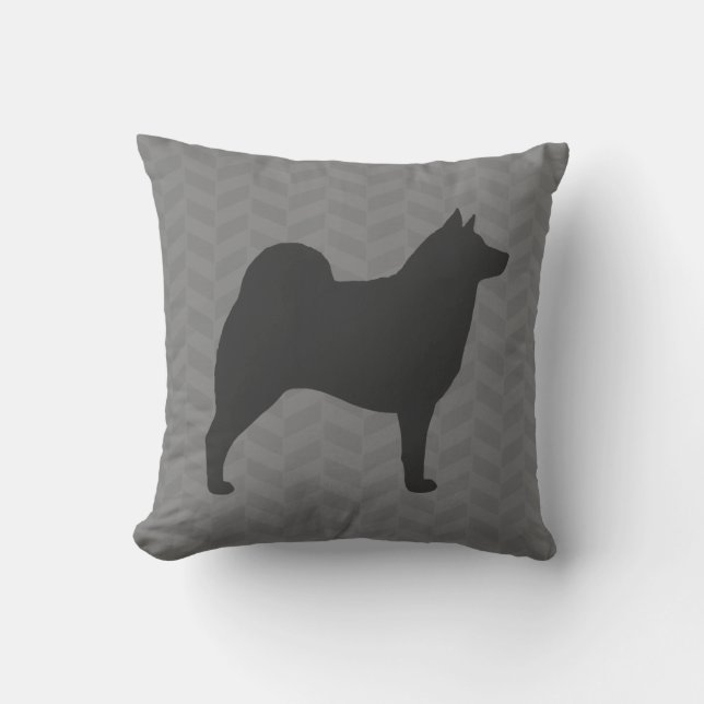 Almofada Silhueta de Elkhound norueguês (Frente)