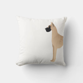 Almofada Silhueta de Ilustração de Cachorro de Dane Descobe