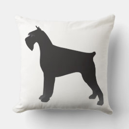Almofada Silhueta de Ilustração de Cachorro Giant Schnauzer