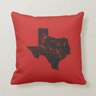 Almofada Silhueta do mapa do estado do vintage de Texas