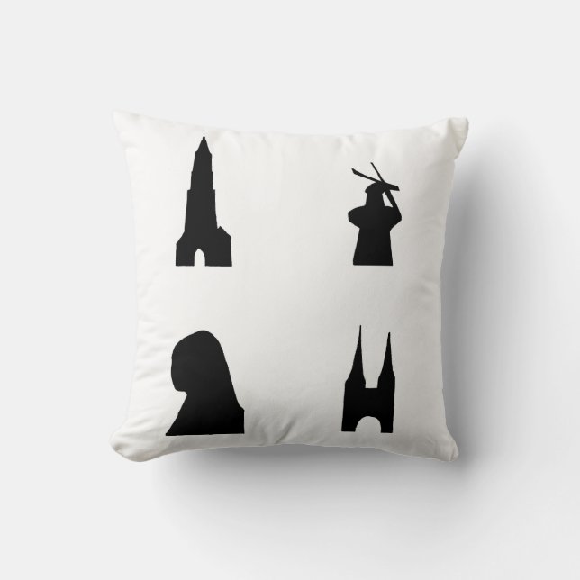 Almofada Silhueta escura delft (Frente)