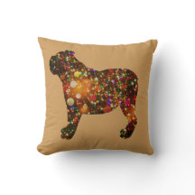 Silhueta Sparkly de Bokeh do buldogue