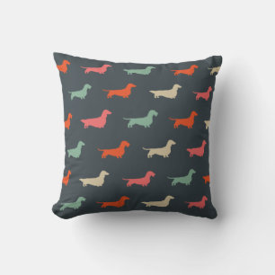 Almofada Silhuetas de Dachshund Amante do Cão Wiener