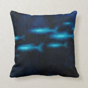 Almofada Silhuetas de Peixes Translúcidos