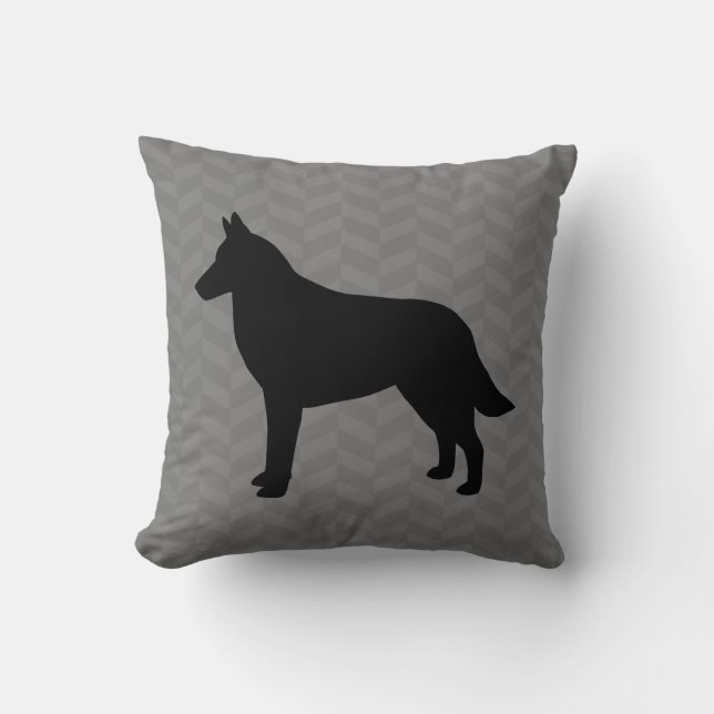 Almofada Silhuette belga Malinois (Frente)