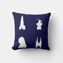 Almofada Silhuette delft em azul