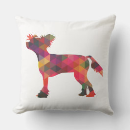 Almofada Silhuette Geométrico de Cães Detidos Chineses