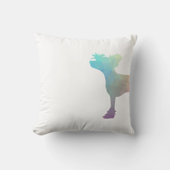 Almofada Silhuette Geométrico de Cães Detidos Chineses (Frente)