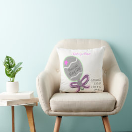 Almofada Silver Baby Rattle Pink Arco Star PERSONALIZAR