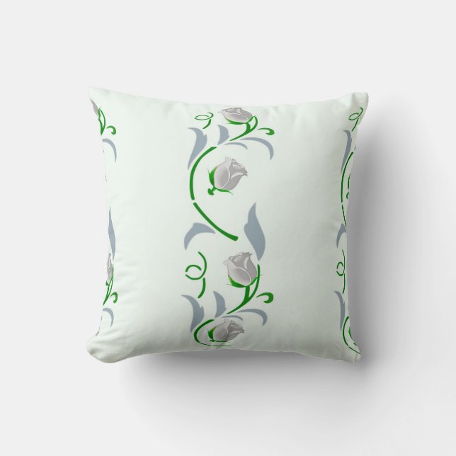 Almofada Silver Rosa Floral (Frente)