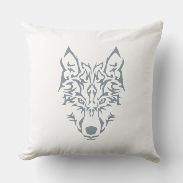 Almofada Silver Wolf Spirit Animal (Frente)