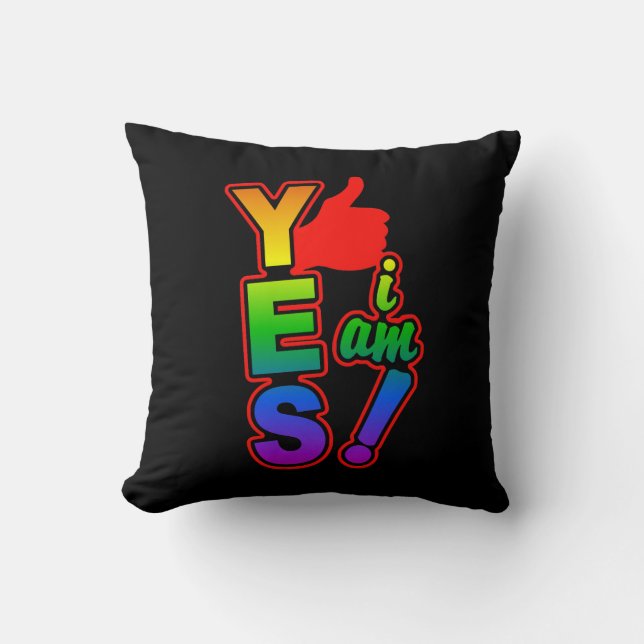 Almofada Sim, eu sou travesseiro decorativo personalizado (Frente)