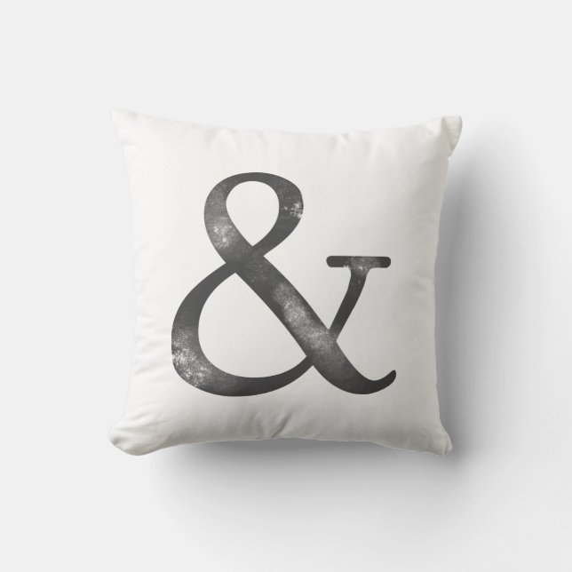 Almofada Símbolo Ampersand - tipografia personalizada (Frente)