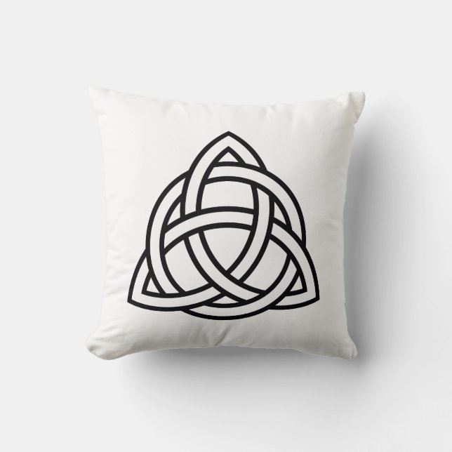 Almofada Símbolo Celtic Trinity Knot Triquetra (Frente)