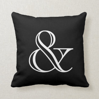 Almofada Símbolo de Ampersand Branca Moderno e Elegante