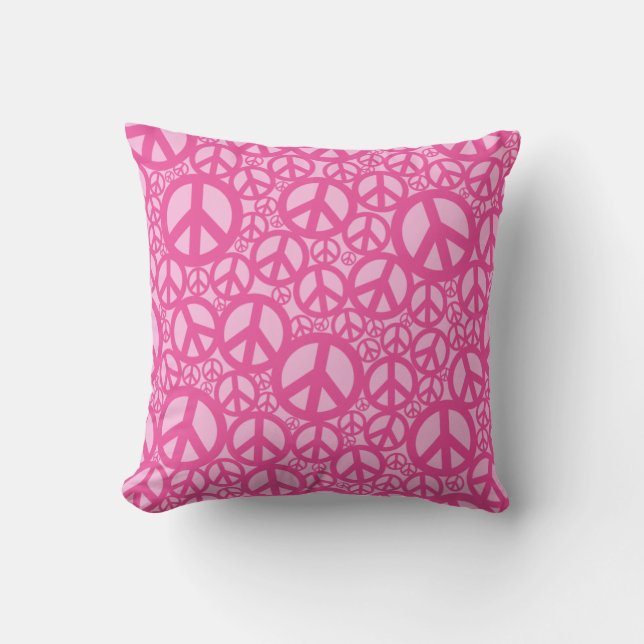 Almofada Símbolo de Paz - Pink (Frente)