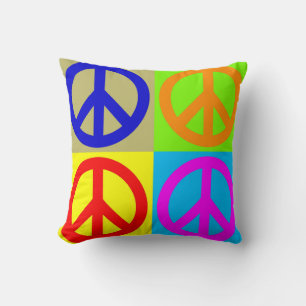Almofada Símbolo de Símbolo de Paz de pop Art Travesseiro d