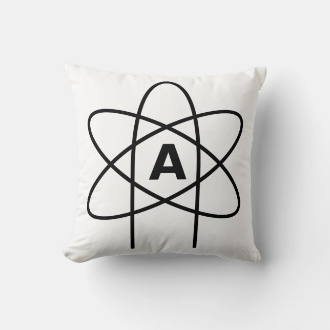 Almofada Símbolo do ateísmo (Atom Emblem) (Frente)