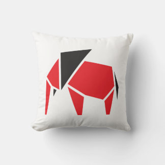 Almofada Símbolo elefante preto e vermelho design