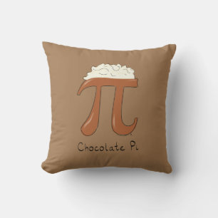 Almofada Símbolo Engraçado de Chocolate Pi