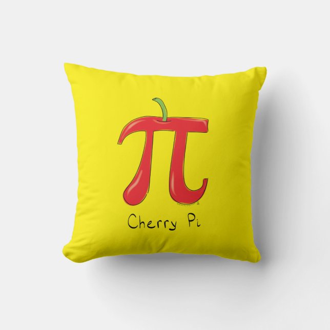 Almofada Símbolo Engraçado Math Cherry Pi (Frente)