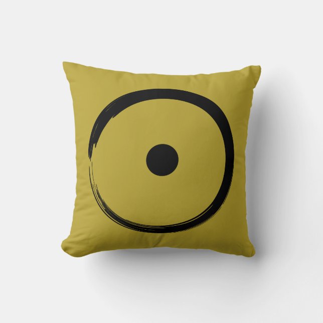 Almofada Símbolo solar astrológico - Círculo Zen Budista 1 (Frente)