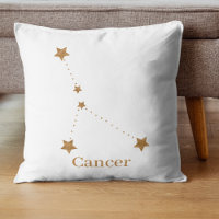Símbolo Zodiac Moderno - Cancer Dourado | Água Ele