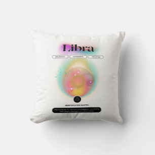 Almofada Símbolo Zodiano Moderno Libra Cita Elemento Aéreo
