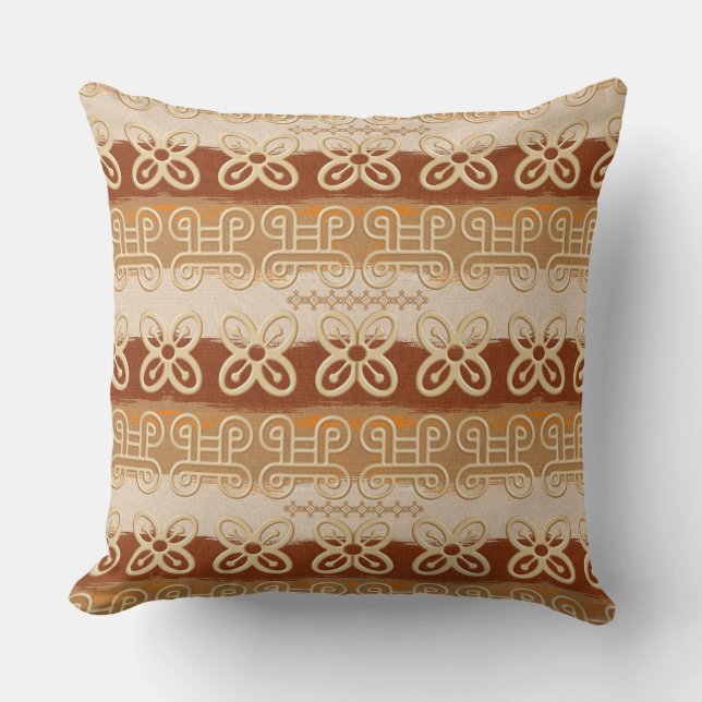 Almofada Símbolos étnicos de Adinkra do africano (Frente)