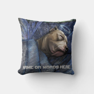 Almofada Simpatia de Anjo de Cão Pitbull Perda Condolência